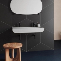 Azzurra Leuca Раковина двойная накладная 100х45х14см, с 1 отв.., цвет: белый