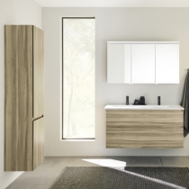 Burgbad Lin20 Комплект мебели 123х49.5х62.2см, подвесной, с раковиной, с 2 ящиками, цвет: Frassino cappuccino decor