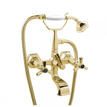 Stella Eccelsa Смеситель на борт ванны на 2 отверстия 3274RG306 с ручным душем, цвет: золото