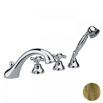  Nicolazzi Nuova Brenta Смеситель на борт ванны на 4 отверстия, с душевой лейкой, излив: 200мм, цвет: бронза