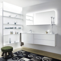 Burgbad Sinea Комплект подвесной мебели 161x49x47.5 см, цвет: белый глянцевый
