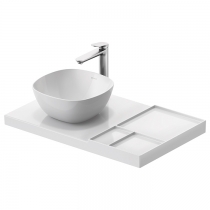 Duravit Aurena Керамическая консоль подвесная 80x50см., левая, HygieneGlaze, цвет: белый глянец