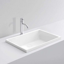 NOORTH milldue edition Раковина 59х38х12 см, без отв., полувстраиваемая, цвет: белый