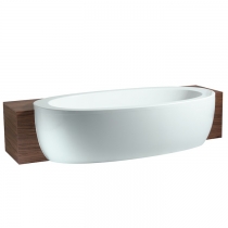 Laufen Alessi One Ванна 203x102x46см, полувстраиваемая, без гидромасс., без слив-перелива, с каркасом, панелью, материал: акрил, цвет: белый