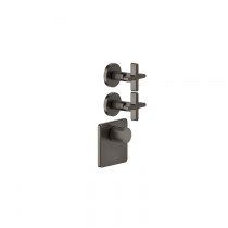 Gessi Inciso Смеситель для душа, встраиваемый, термостатический, резьба 3/4&amp;amp;quot;, внешняя часть, цвет: Black XL