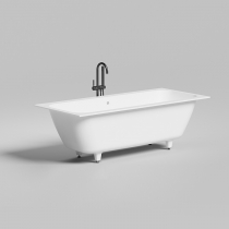 Salini Orlanda Axis Встраиваемая ванна на ножках 180х80х60cм., материал: S-Sense, цвет: белый матовый