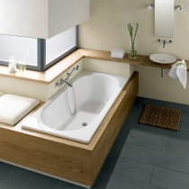 Bette Starlet Ванна с шумоизоляцией пристенная, 190х90х42см, BetteGlasur&amp;reg; Plus, антислип, (для удлиненного слива-перелива), цвет: белый