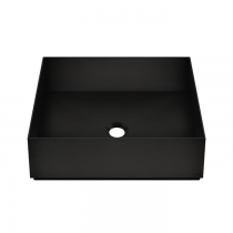 GESSI 316 Раковина 40x40 см., для установки на столешницу, без перелива, нержавеющая сталь, цвет: Black XL