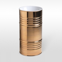 Kerasan Artwork Раковина 45х90 см, без отв., свободностоящая &amp;amp;quot;BARREL&amp;amp;quot;, слив в стену, цвет: белый / золото
