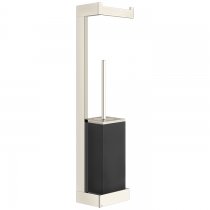 Gessi Inverso Accessories Стойка с держателем т/б и ершиком черным, подвесная, цвет: Warm Bronze Br PVD