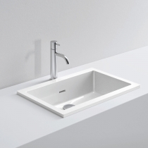 NOORTH milldue edition Раковина 57х37х13 см, без отв., полувстраиваемая,  цвет: белый