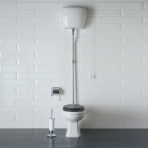 Globo Paestum Унитаз напольный  58х37,5см, слив универсальный, с высоким бачком, трубой, цвет: белый/хром