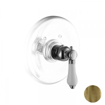 Nicolazzi Petit M. Blanc Смеситель для душа, термостатический, внешняя часть, 3/4&amp;amp;quot; Без запорного вентиля, с ручкой белая, цвет: бронза