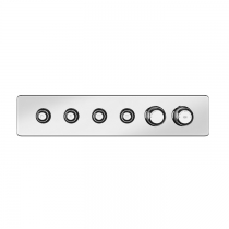 Gessi Hi-Fi Eclectic Смеситель для душа настенный встраиваемый, термостатический, с 4 запорными кнопками, цвет: хром