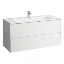 Laufen Pro Тумба с раковиной 120х50х61см, с 1 отв., с 2 ящиками, с механизмом push-and-pull, подвесная, цвет: белый глянцевый