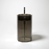 Antonio Lupi Vitreo Раковина 50х89 см, без отв., напольная, слив в пол, Cristalmood, цвет: Fume