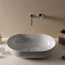 Globo T-Edge Раковина-чаша 60х41 см, без отв., на столешницу, цвет: Marmo di carrara