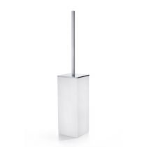 3SC Mood White Туалетный ёршик, напольный, композит Solid Surface, цвет: белый матовый/хром