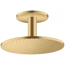 Axor  ShowerSolutions Верхний душ, &amp;Oslash; 30см, 2jet, с держателем 10см, потолочный монтаж, цвет: шлифованное золото