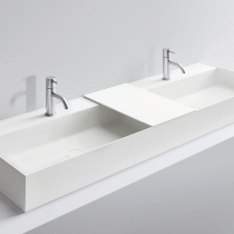 NOORTH milldue edition Раковина 26.5х47.2х12 см, с 1 отв.,  двойная, накладная, цвет: белый