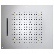 BOSSINI DREAM/3 Верхний душ 570 x 470 мм, 3 режима (дождь, каскад, туман), с 4 LED RGB, блок питания/управления, Cromoterapia, цвет: хром