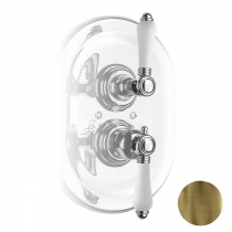 Nicolazzi P.M. Blanc Смеситель для душа, встраиваемый, термостатический, внешняя часть, 3/4&amp;rdquo; с   запорным вентилем, цвет: бронза