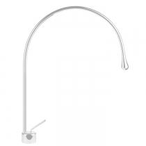 Gessi Goccia Смеситель для раковины на 1 отверстие, излив 387мм R=197, цвет: белый