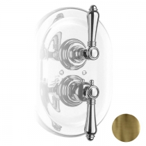 Nicolazzi Termostatico Смеситель для душа, встраиваемый, термостатический, внешняя часть, 3/4&amp;rdquo; с   запорным вентилем, цвет: бронза