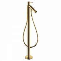Axor Starck Смеситель для ванны, напольный, с ручным душем, цвет: полированное золото