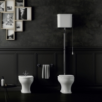 Azzurra Charme Унитаз напольный 52x40 см, 3L Water Saving, слив универсальный, сиденье микролифт, с креплением VFV, цвет: Bianco lucido