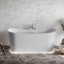 Novellini Ship Ванна пристенная 150х90х62см., со смесителем, с донным клапаном click-clack, novotech, цвет: белый матовый