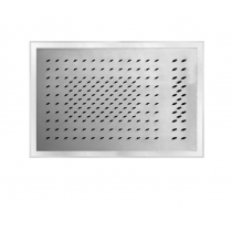 Fantini Acqua Zone Верхний душ 50х35см, двойной дождь, поток,светодиоды, хромотерапия, цвет: Блестящая натуральная сталь