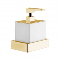 Gessi Rettangolo Дозатор для жидкого мыла подвесной, цвет: Gold CCP/белый