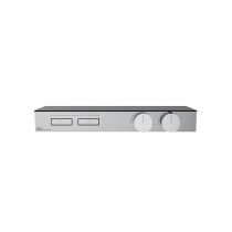 Gessi Hi-Fi Термостат для душа, с вкл. до 2 источников одновременно, с полкой из черного мат. стекла, внешняя часть, цвет: хром