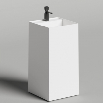 Salini Armonia Square Top Раковина напольная 45х45х90см, слив в стену, выпуск D 503, сифон, декоративная накл. , мат-л: S-Sence, цвет: белый глянцевый