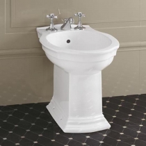 Devon&amp;amp;Devon Westminster Биде напольное 56х36 см с 3 отверстиями под смеситель, цвет: белый
