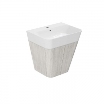 Azzurra Build Тумба подвесная 59х47х65см, с 1 ящиком, с раковиной, цвет: Olmo bianco