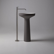 Antonio Lupi Ago Раковина 50х85 см, без отв., напольная, слив в пол, с сифоном, гибким шлангом и донным клапан, Flumood, внешний цвет: Creta, внутри белый