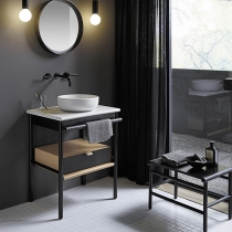 Burgbad Mya Комплект напольной мебели 65x50x79 см, цвет: дуб черный/белые