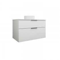 Burgbad Eqio Комплект мебели 100х55х60 см, с керамич. умыв. круглым по центру, цвет белый, без отв под смес, ручки GO252, цвет: белый матовый