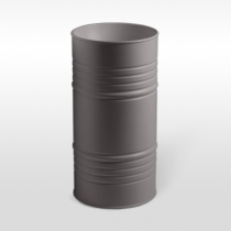 Kerasan Artwork Раковина 45х90 см, без отв., свободностоящая &amp;amp;quot;BARREL&amp;amp;quot;, слив в стену, цвет: Ferro matt