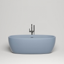 Salini Luce Ванна отдельностоящая 170х85х58cм., донный клапан &amp;amp;quot;Up&amp;amp;Down&amp;amp;quot;, сифон, слив-перелив, материал: S-stone, цвет: Pigeon blue матовый