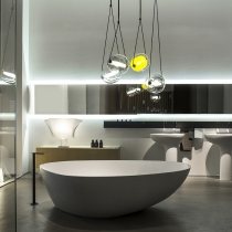 Agape Drop Ванна отдельностоящая 195x129x57.5 см, цвет: белый/светло-серый