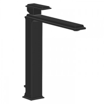 Gessi Eleganza Смеситель для раковины на 1 отверстие, высокий, с донным клапаном, цвет: черный металлик