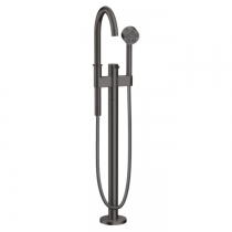 Axor One Смеситель для ванны, напольный, с ручным душем, цвет: шлифованный черный хром