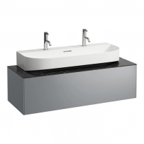 Laufen Sonar Тубма под раковину, 117.5х455.х34см., 1 ящик, с отверстием в центре, совместим с раковиной-чашей 816347, цвет: титан/черный мрамор