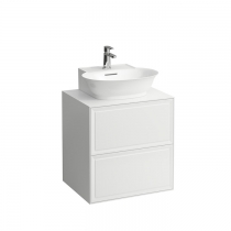 Laufen New Classic Тумба с раковиной, 57.5x45.5x60см, 2 ящика, подвесная, цвет: белый глянцевый