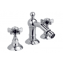 Nicolazzi Dames Anglaises Смеситель для биде на 3 отверстия, с донным клапаном, излив: 127мм, цвет: хром