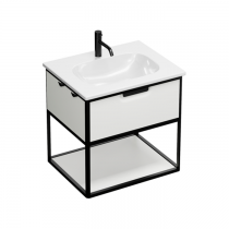 Burgbad Vry Комплект мебели 63х49.6х60cм., подвесной, 1 ящик, 1 полка, с 1 отв., цвет: белый матовый