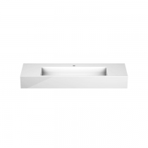 Burgbad Crono Раковина 121x42 см, 1 отв., цвет: белый